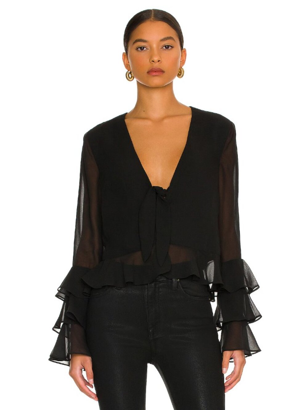 Tularosa Black Winnie Blouse size XS